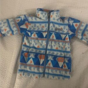 Columbia Blue and Orange Fleece Jacket